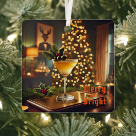 Weihnachten Mitte des Jahrhunderts Merry & Bright  Ornament Aus Metall