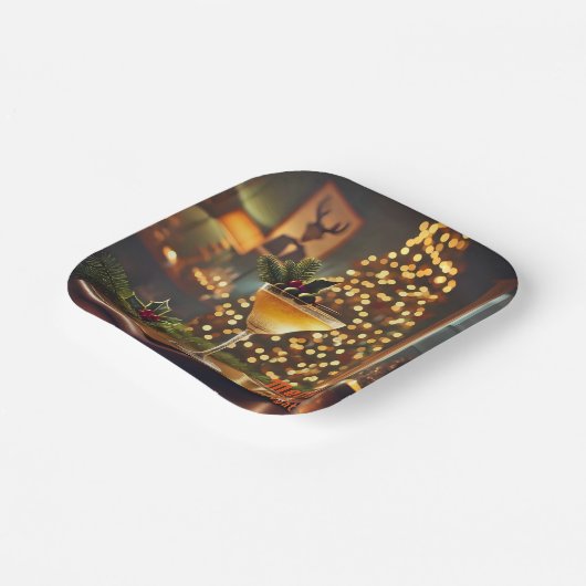 Weihnachten Mitte des Jahrhunderts Merry & Bright Pappteller (Gewinkelt)