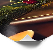 Weihnachten Mitte des Jahrhunderts Merry & Bright  Poster (Ecke)