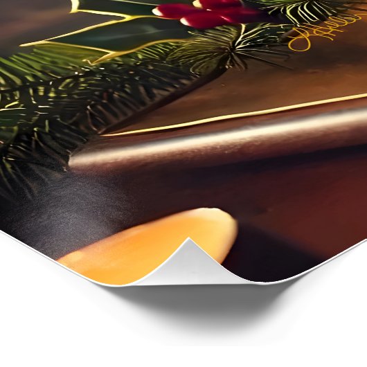 Weihnachten Mitte des Jahrhunderts Merry & Bright Poster (Ecke)