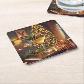 Weihnachten Mitte des Jahrhunderts Merry & Bright  Rechteckiger Pappuntersetzer (angewinkelt)