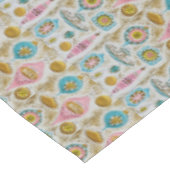 Weihnachten Mitte des Jahrhunderts Moderne Ornamen Tischdecke (Schrägansicht)