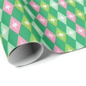 Weihnachten Mitte des Jahrhunderts Rosa und grüne Geschenkpapier (Rolleneckpunkt)