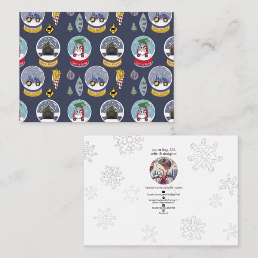 Weihnachten Mitteilungskarte (Vorne/Hinten)