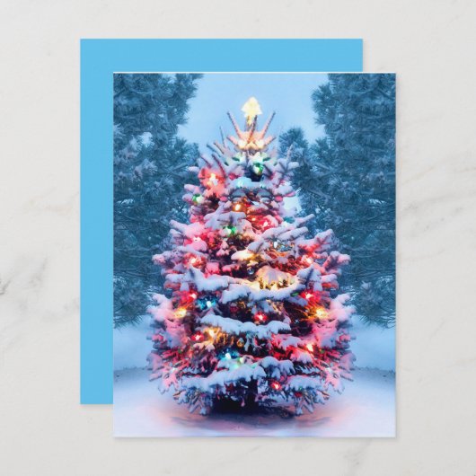 Weihnachten Mitteilungskarte (Vorne/Hinten)