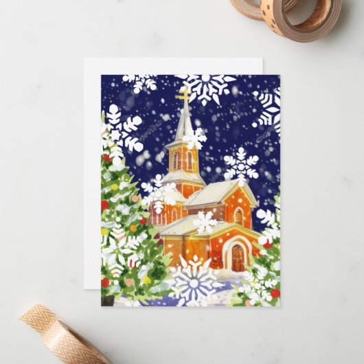 Weihnachten Mitteilungskarte (Vorderseite/Rückseite Beispiel)