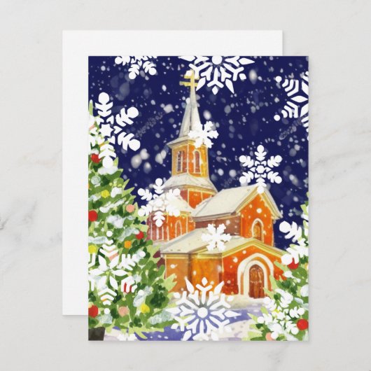 Weihnachten Mitteilungskarte (Vorne/Hinten)