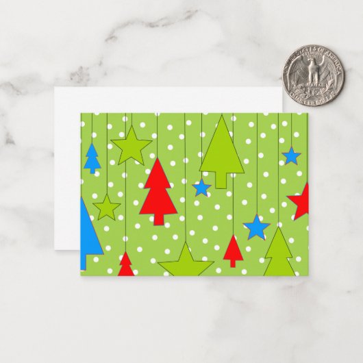 Weihnachten Mitteilungskarte (Vorderseite/Rückseite Beispiel)