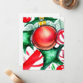 Weihnachten Mitteilungskarte (Vorderseite/Rückseite Beispiel)