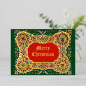 Weihnachten Mittelalterlicher Illuminierter Stil Folien Feiertagskarte (Stehend vorne)