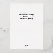 Weihnachten Mittelalterlicher Illuminierter Stil Folien Feiertagskarte (Rückseite)