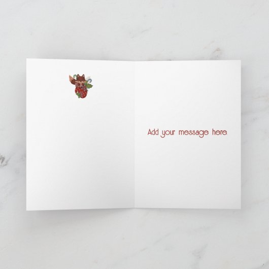 Weihnachten Mitten mit Niedlich Fox (Innenseite)