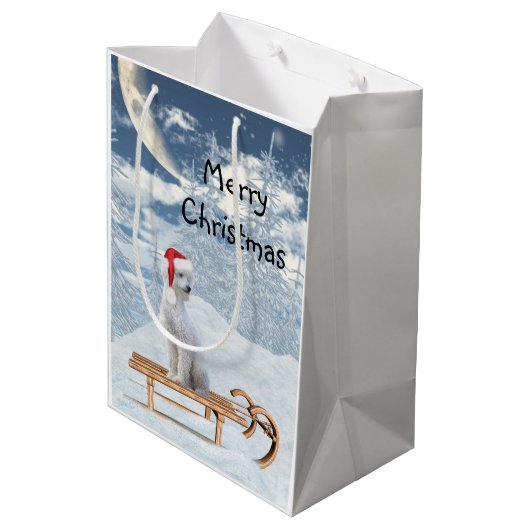 Weihnachten Mittlere Geschenktüte (Rückseite Schrägansicht)