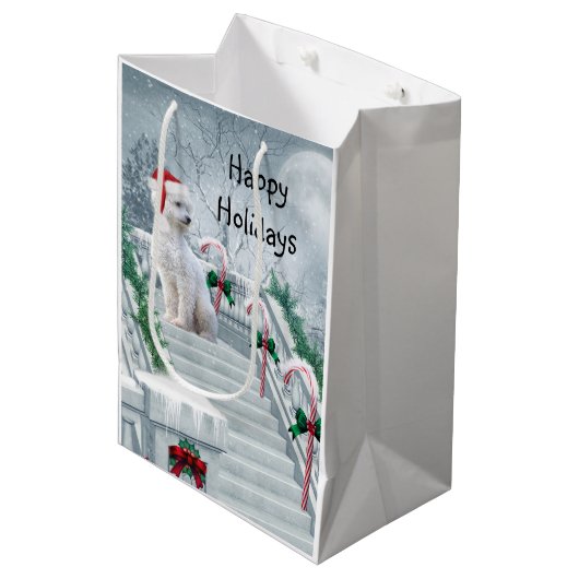 Weihnachten Mittlere Geschenktüte (Vorderseite Schrägansicht)