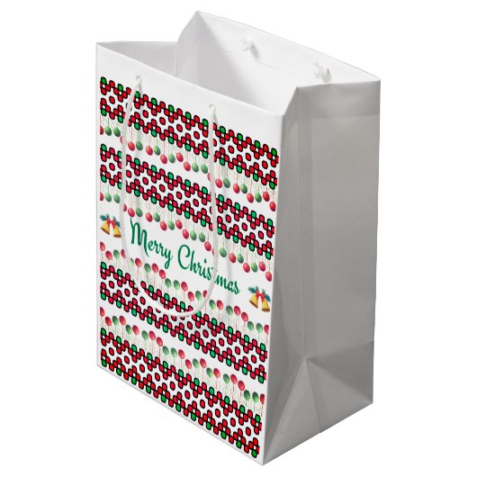 Weihnachten Mittlere Geschenktüte (Rückseite Schrägansicht)