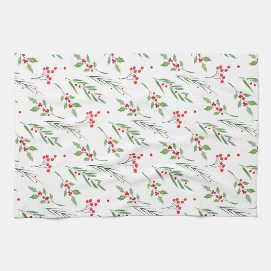 Weihnachten Mixed Botanical Pattern Küchentuch (Horizontal)