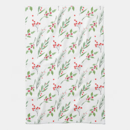 Weihnachten Mixed Botanical Pattern Küchentuch