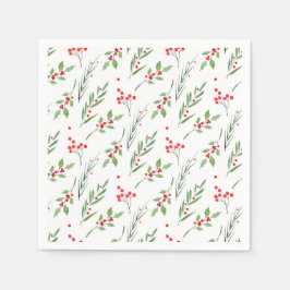 Weihnachten Mixed Botanische Muster Napkins Serviette