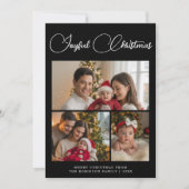 Weihnachten Modern 3 Familienfoto-Karte (Vorderseite)