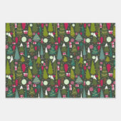 Weihnachten Modern Bäume vielseitig Geschenkpapier Set (Vorderseite 2)