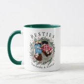 Weihnachten Modern Best Friends BESTE FREUNDIN Fot Tasse (Links)