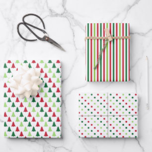 Weihnachten modern geschenkpapier set