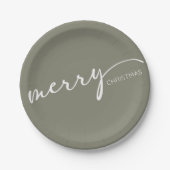 Weihnachten modern pappteller (Vorderseite)