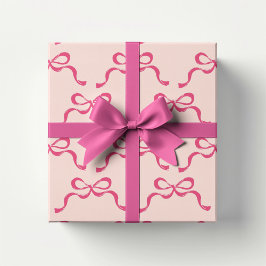 Weihnachten Modern Pink Holiday Bows Geschenkpapier Set