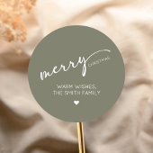 Weihnachten modern runder aufkleber