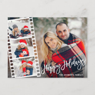 Weihnachten Moderne Bürstenschrift 4 PHOTO Gruß Postkarte