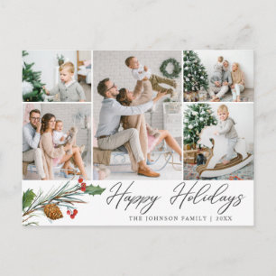 Weihnachten Moderne Bürstenschrift 5 FOTO Grußkart Postkarte