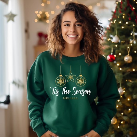 Weihnachten Moderne 'Dies ist die Jahreszeit Grün  Sweatshirt