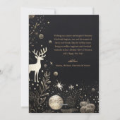 Weihnachten Moderne Elegante Festlich Schwarz Einz (Rückseite)