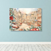 Weihnachten Moderne farbenfrohe Wrapped Art Canvas Leinwanddruck (Insitu (Holzboden))