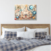 Weihnachten Moderne farbenfrohe Wrapped Art Canvas Leinwanddruck (Insitu (Schlafzimmer))