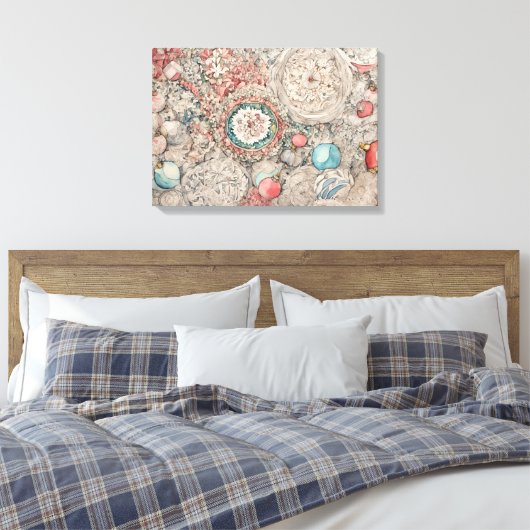 Weihnachten Moderne farbenfrohe Wrapped Art Canvas Leinwanddruck (Insitu (Schlafzimmer))