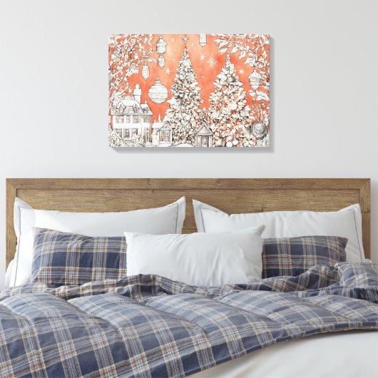 Weihnachten Moderne farbenfrohe Wrapped Art Canvas Leinwanddruck (Insitu (Schlafzimmer))