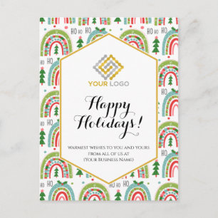 Weihnachten Moderne Festtage Logos Postkarte