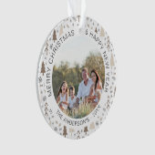 Weihnachten Moderne Fotovorlage Ornament (Vorderseite)