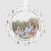 Weihnachten Moderne Fotovorlage Ornament (Vorderseite)