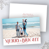 Weihnachten Moderne fröhliche und helle Fotokarte