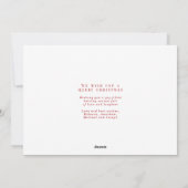 Weihnachten Moderne fröhliche und helle Fotokarte (Rückseite)