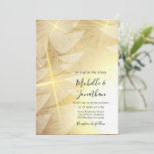 Weihnachten - Moderne Goldtreppe-Stars Christlich  Einladung (Stehend Vorderseite)