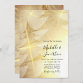 Weihnachten - Moderne Goldtreppe-Stars Christlich Einladung (Vorne/Hinten)