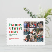 Weihnachten - Moderne mehrsprachige Bilderfamilie (Stehend Vorderseite)