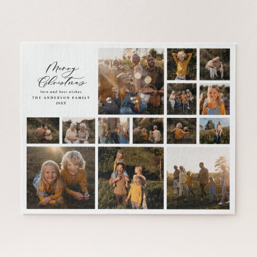 Weihnachten Moderne minimale Foto Collage einzigar Puzzle (Horizontal)