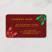 Weihnachten Moderne Neon Holiday Collection Visitenkarte (Rückseite)