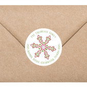 Weihnachten Moderne Niedliche Rücksendeadresse Sch Runder Aufkleber