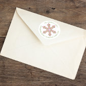 Weihnachten Moderne Niedliche Rücksendeadresse Sch Runder Aufkleber