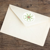 Weihnachten Moderne Niedliche Rücksendeadresse Sch Runder Aufkleber